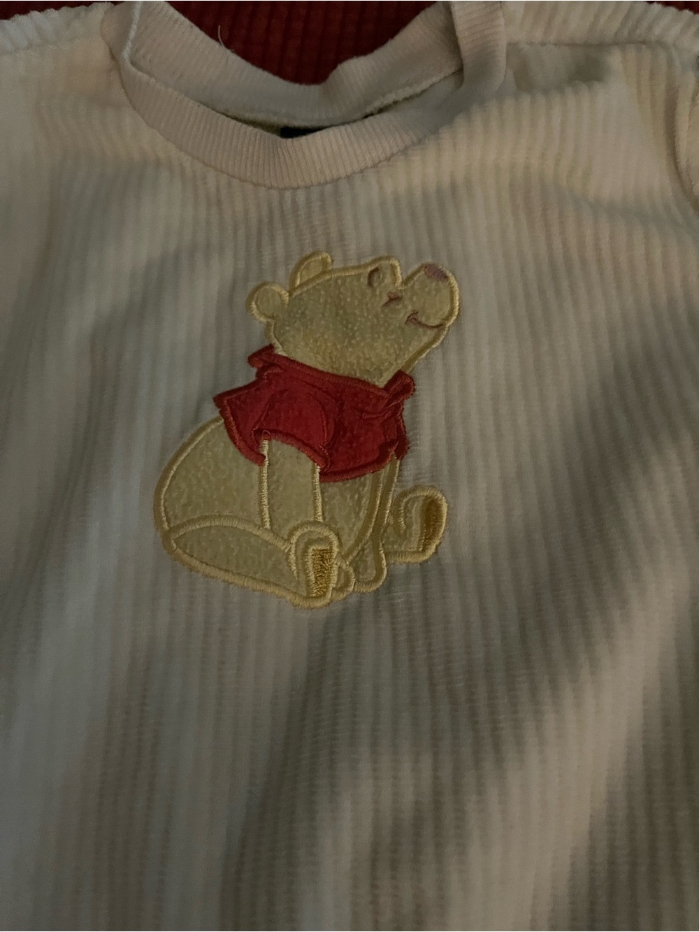 2 outfits Carter's Cream Cable Knit Sweater Set & Winnie the Pooh outfit. 18m.